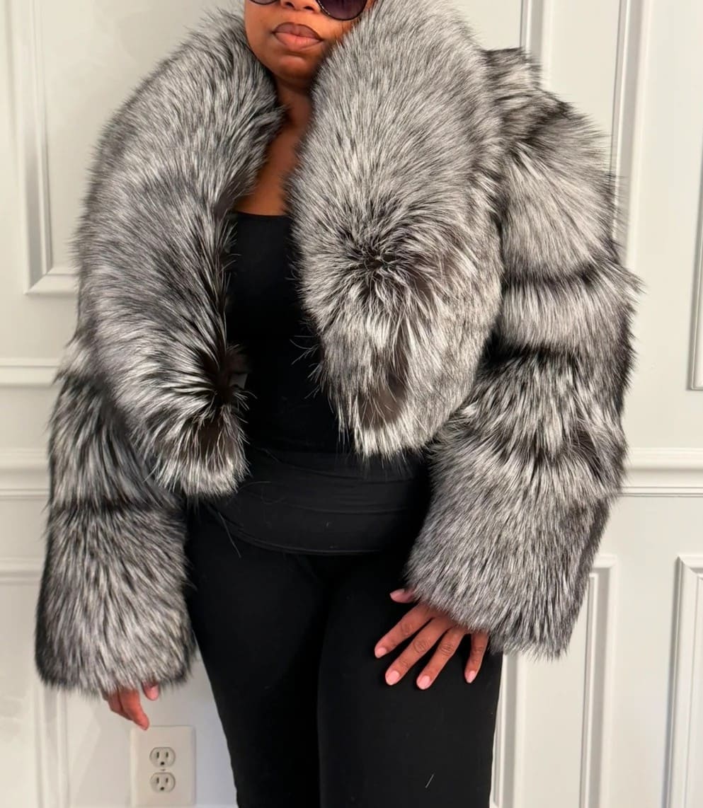 Silver Fox Crop Coat