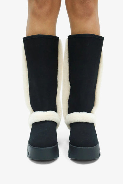 Faux Suede Knee High Boots