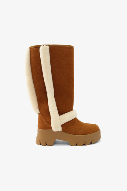 Faux Suede Knee High Boots