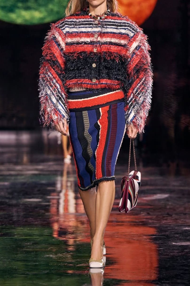 Lunar Ribbed Skirt & Fringe Jacket