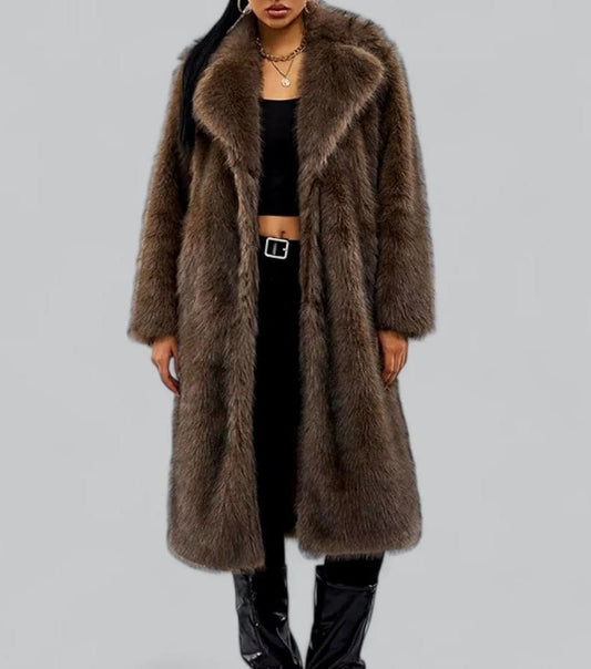 Luxury Faux Fur Long Coat