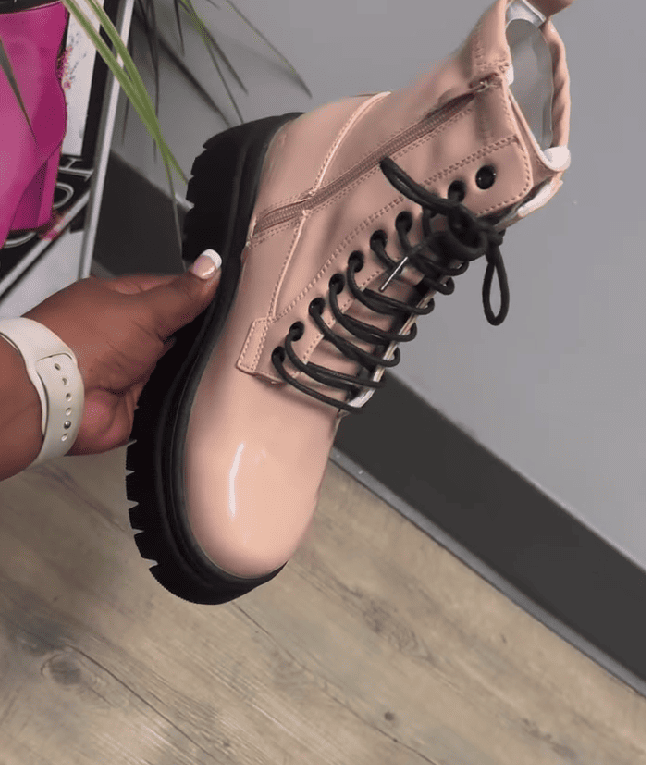 Patent Leather Platform Boots