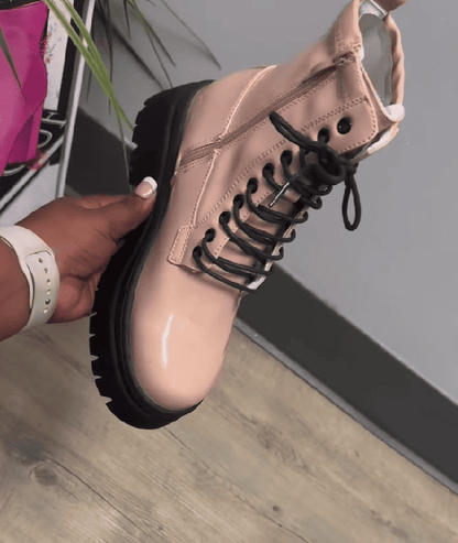 Patent Leather Platform Boots