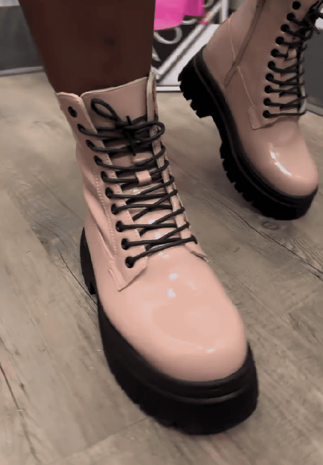 Patent Leather Platform Boots
