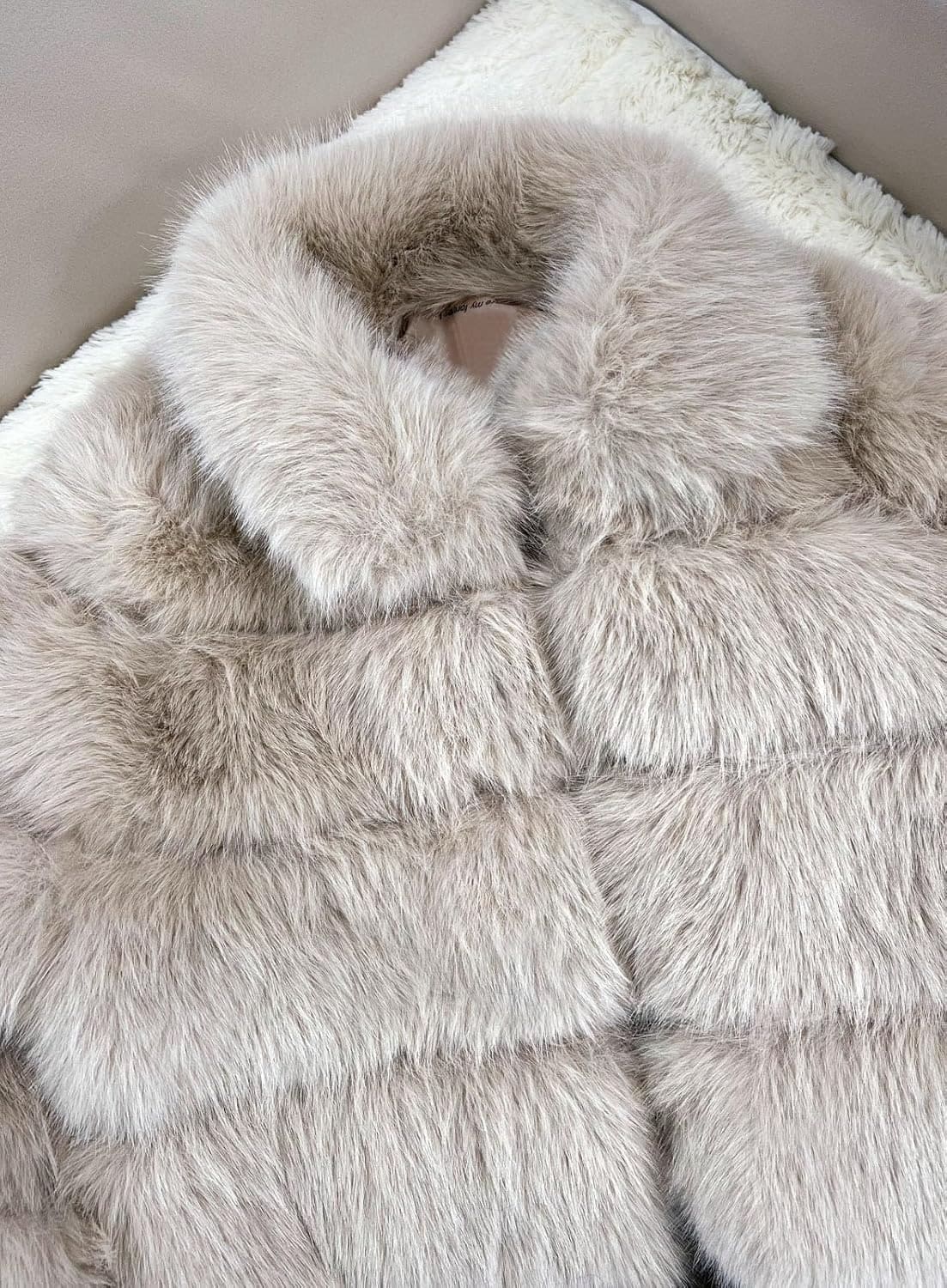 Fluffy Faux Fur Coat Cropped Jacket