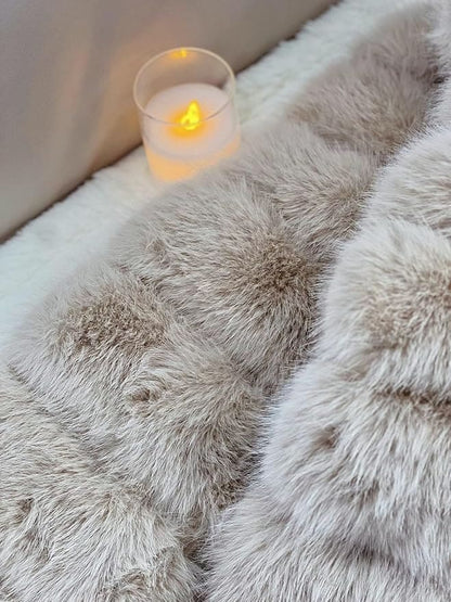 Fluffy Faux Fur Coat Cropped Jacket