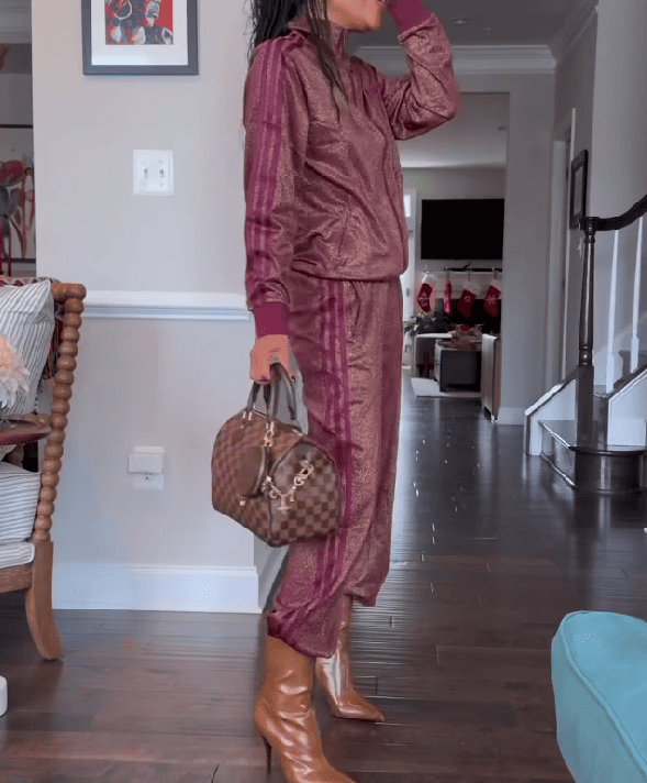 Originals Burgundy Tracksuit with Lurex thread
