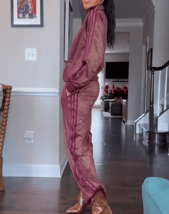 Originals Burgundy Tracksuit with Lurex thread