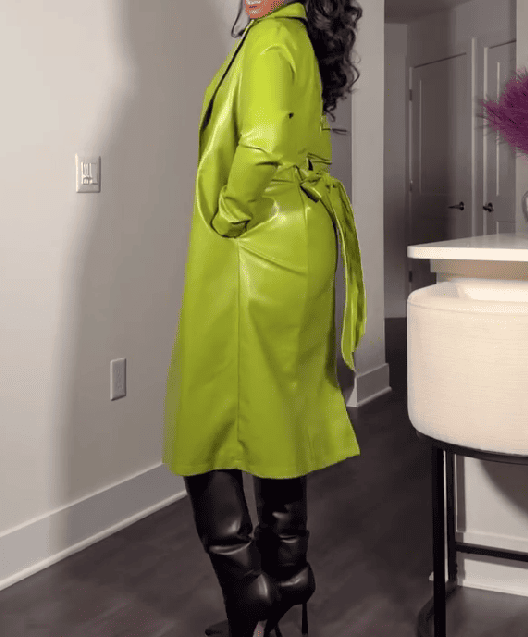 Genuine Leather Trench Coat