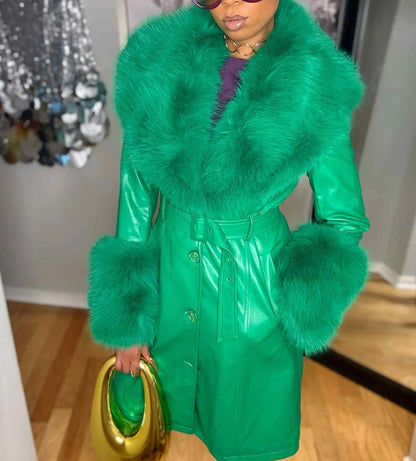 Snow Queen Faux Leather Jacket