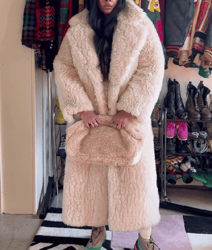 Mongolian Faux Fur Coat