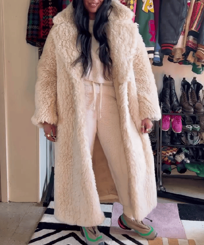 Mongolian Faux Fur Coat