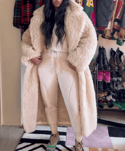 Mongolian Faux Fur Coat