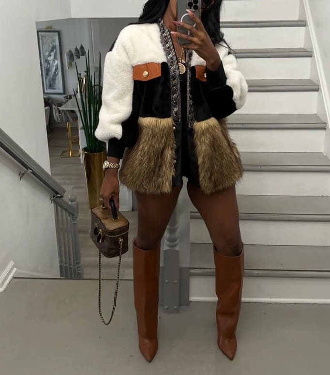 Faux Fur Cardigan