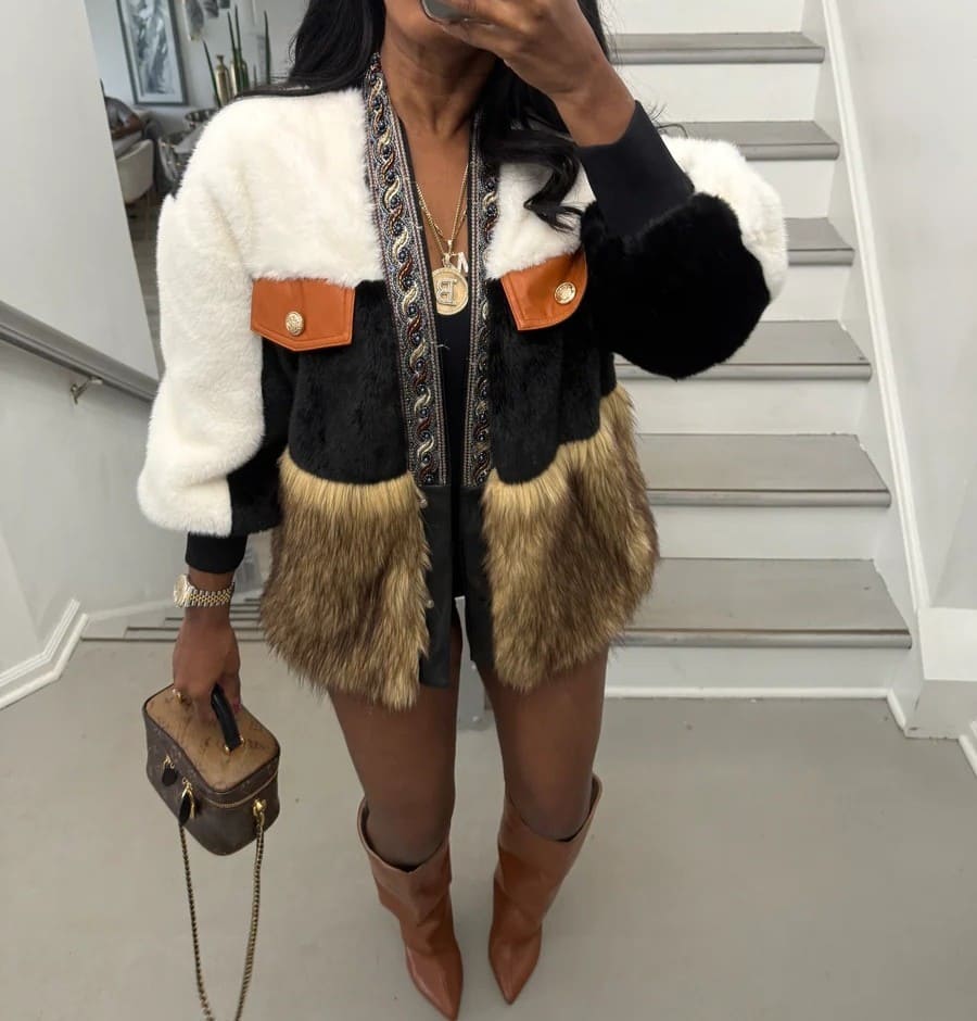 Faux Fur Cardigan