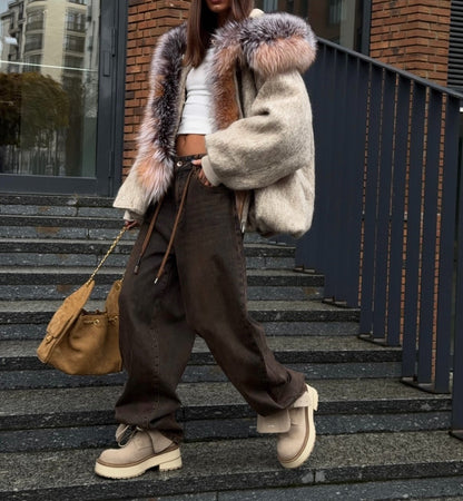 Grey Woolen Hat Jacket