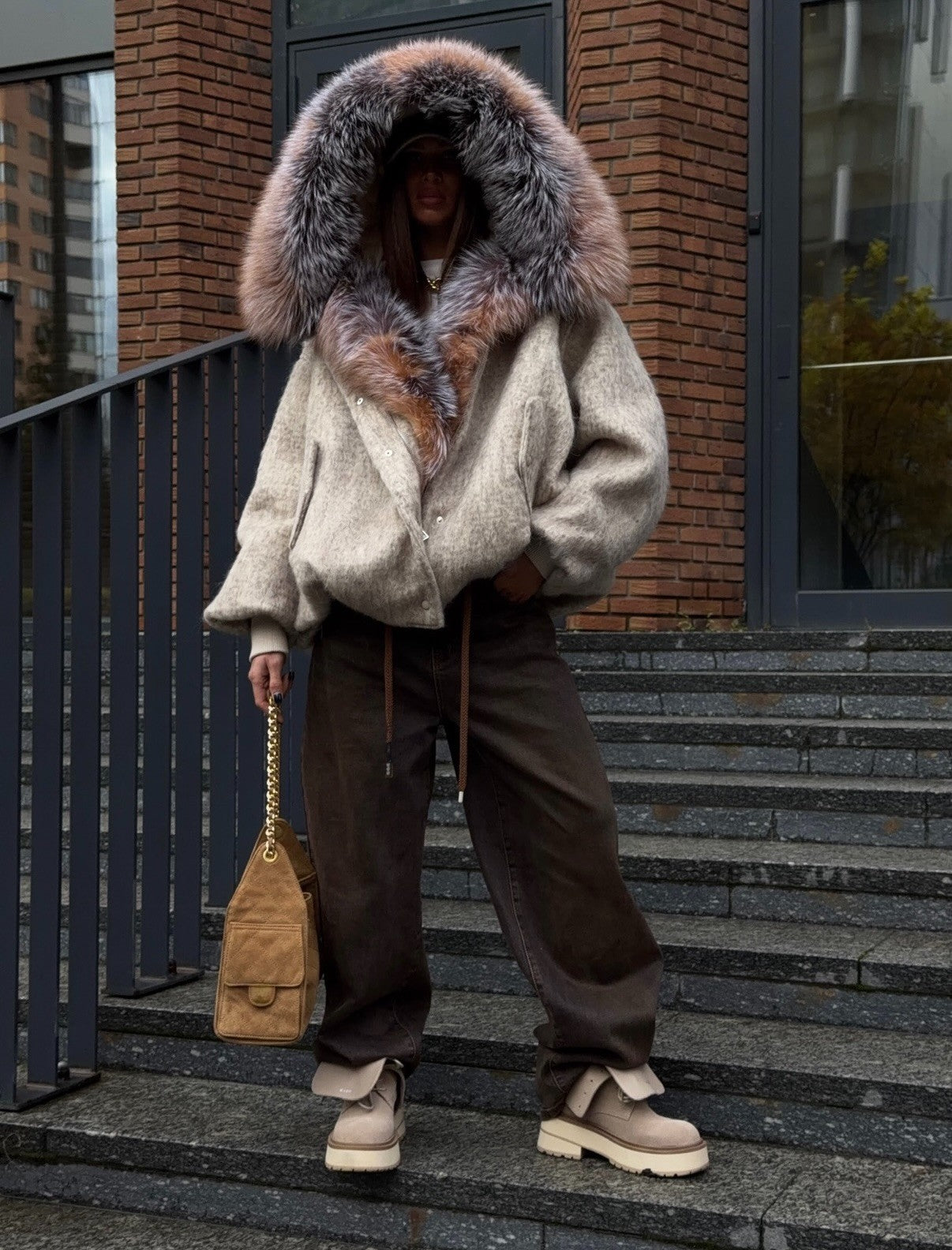 Grey Woolen Hat Jacket