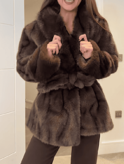 Brown Mink Short Jacket