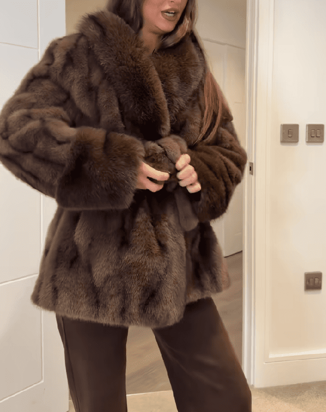 Brown Mink Short Jacket