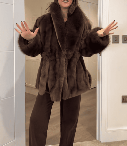 Brown Mink Short Jacket