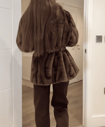 Brown Mink Short Jacket