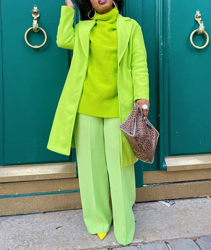 Wool Blend Slim Coat