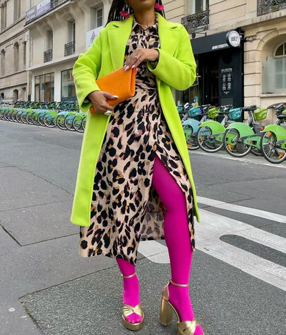 Wool Blend Slim Coat