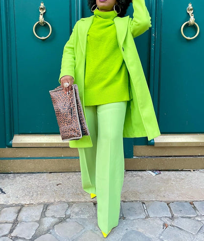 Wool Blend Slim Coat