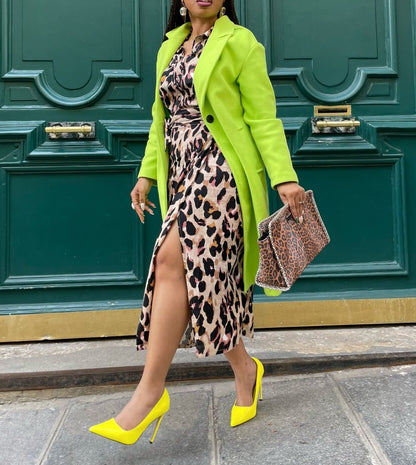 Wool Blend Slim Coat