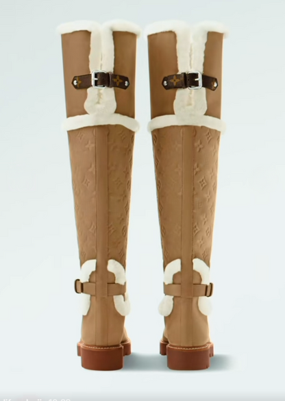 Buckle Flat Thigh Boots