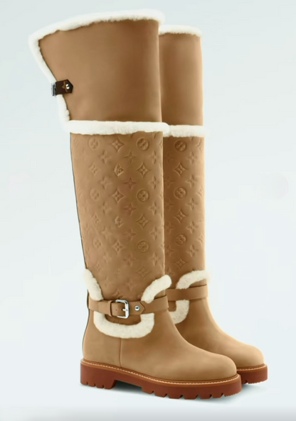 Buckle Flat Thigh Boots