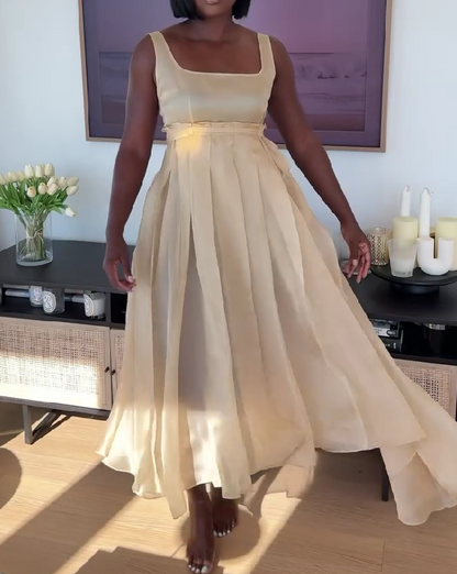 Backless Silk-Organza Jacket & Dress Set
