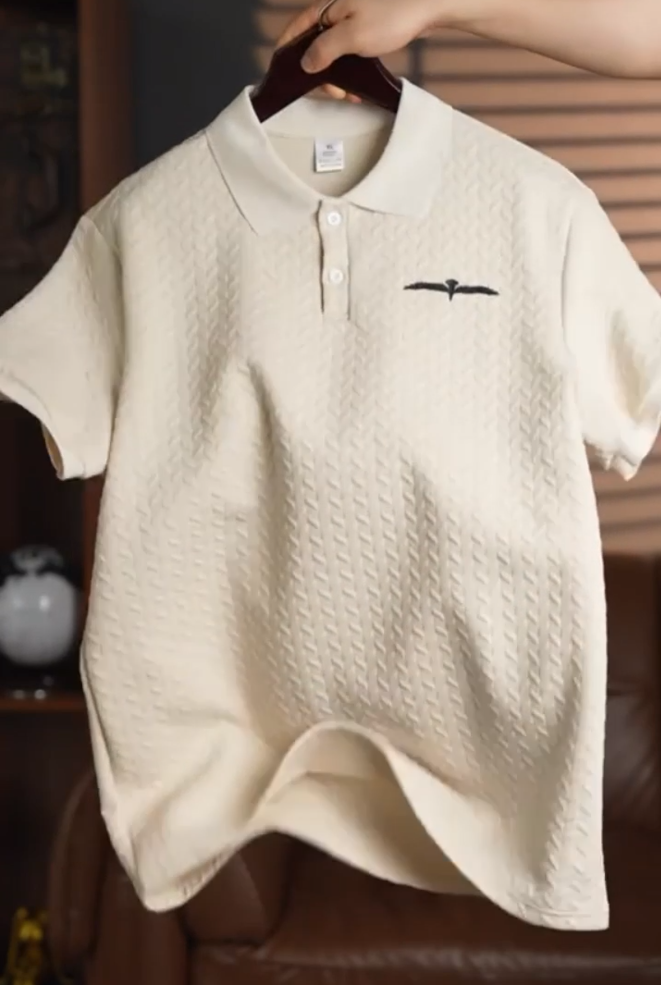 Men's knitted quick-drying polo shirt