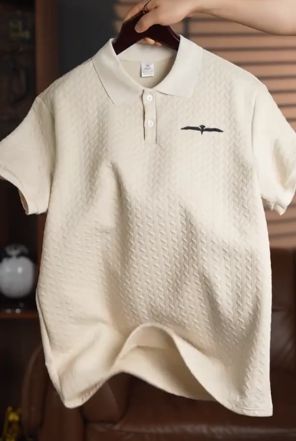 Men's knitted quick-drying polo shirt