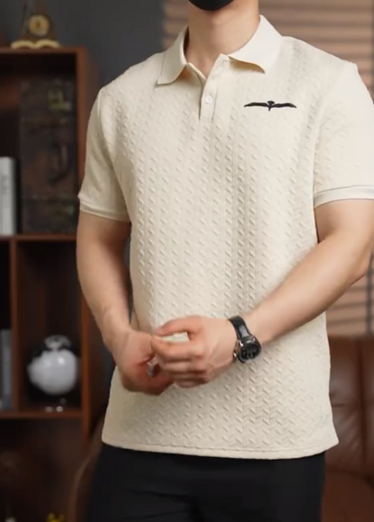 Men's knitted quick-drying polo shirt