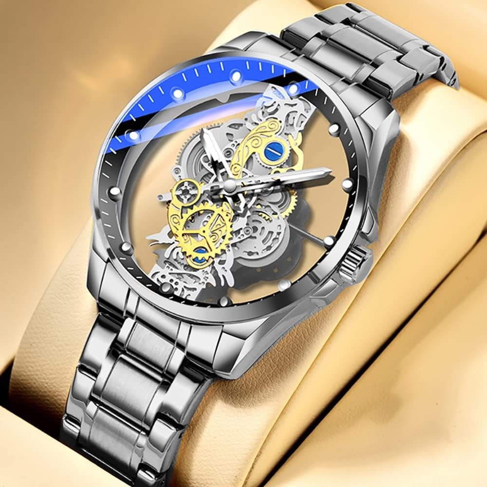 Men's Clear Cover Quartz Watch