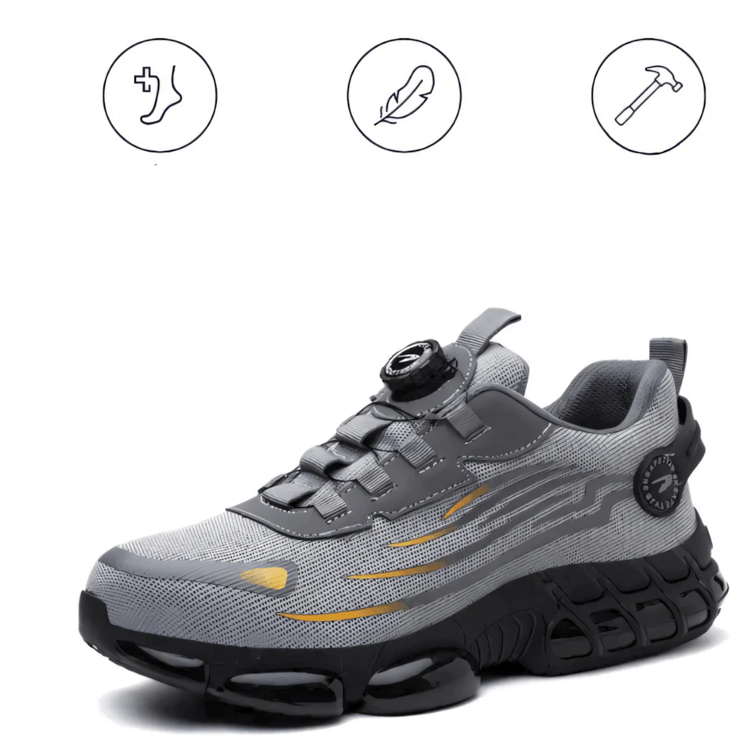 Orthopedic Safety Work Shoes with Steel Toe & Memory Foam