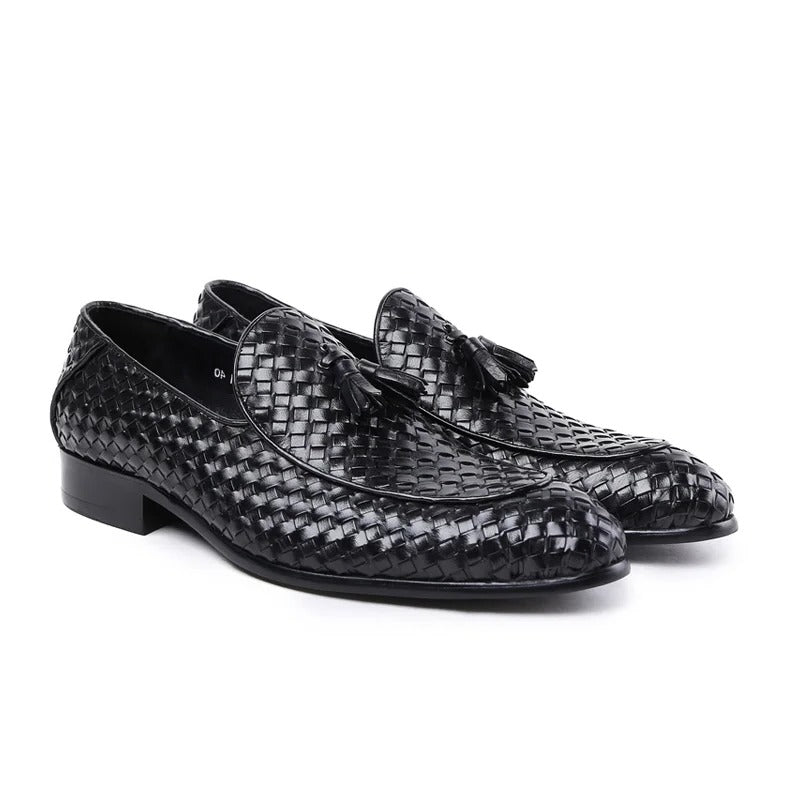 Italian Hand-woven Leather Loafers