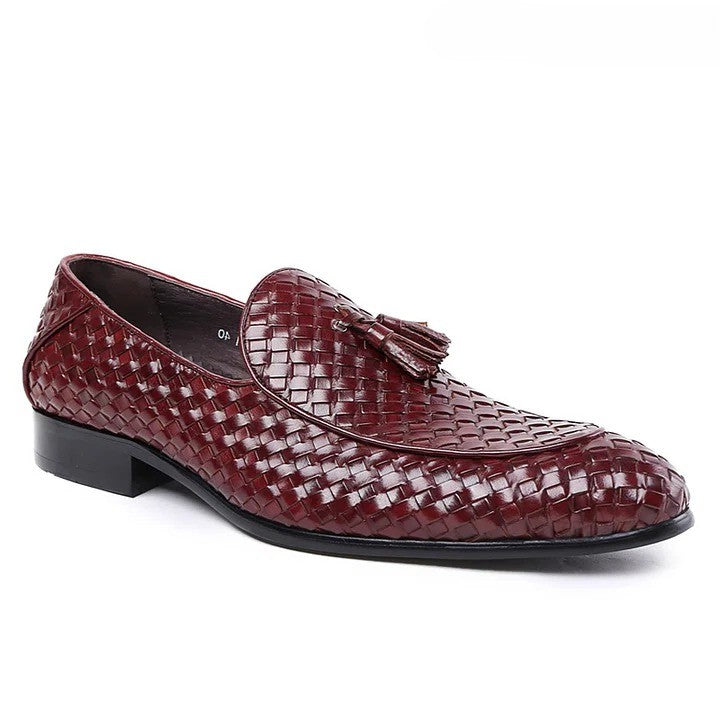Italian Hand-woven Leather Loafers