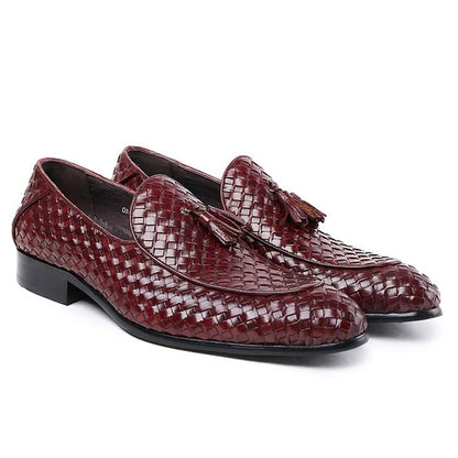 Italian Hand-woven Leather Loafers