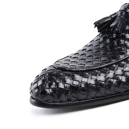 Italian Hand-woven Leather Loafers