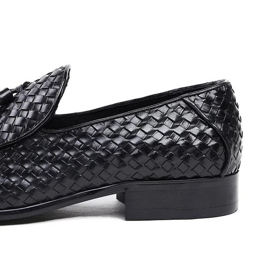 Italian Hand-woven Leather Loafers