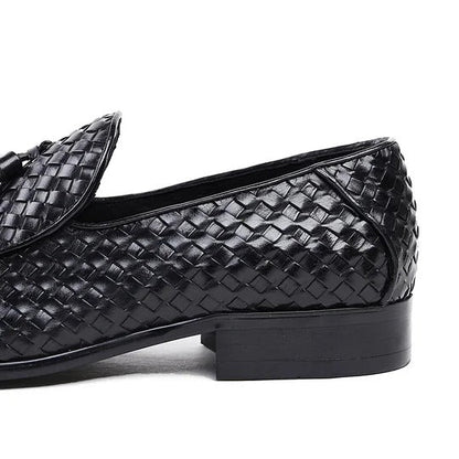 Italian Hand-woven Leather Loafers