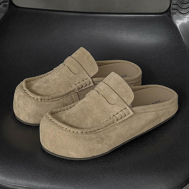 Men's Suede Mule Penny Loafers