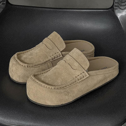 Men's Suede Mule Penny Loafers