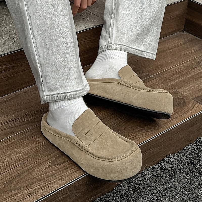 Men's Suede Mule Penny Loafers
