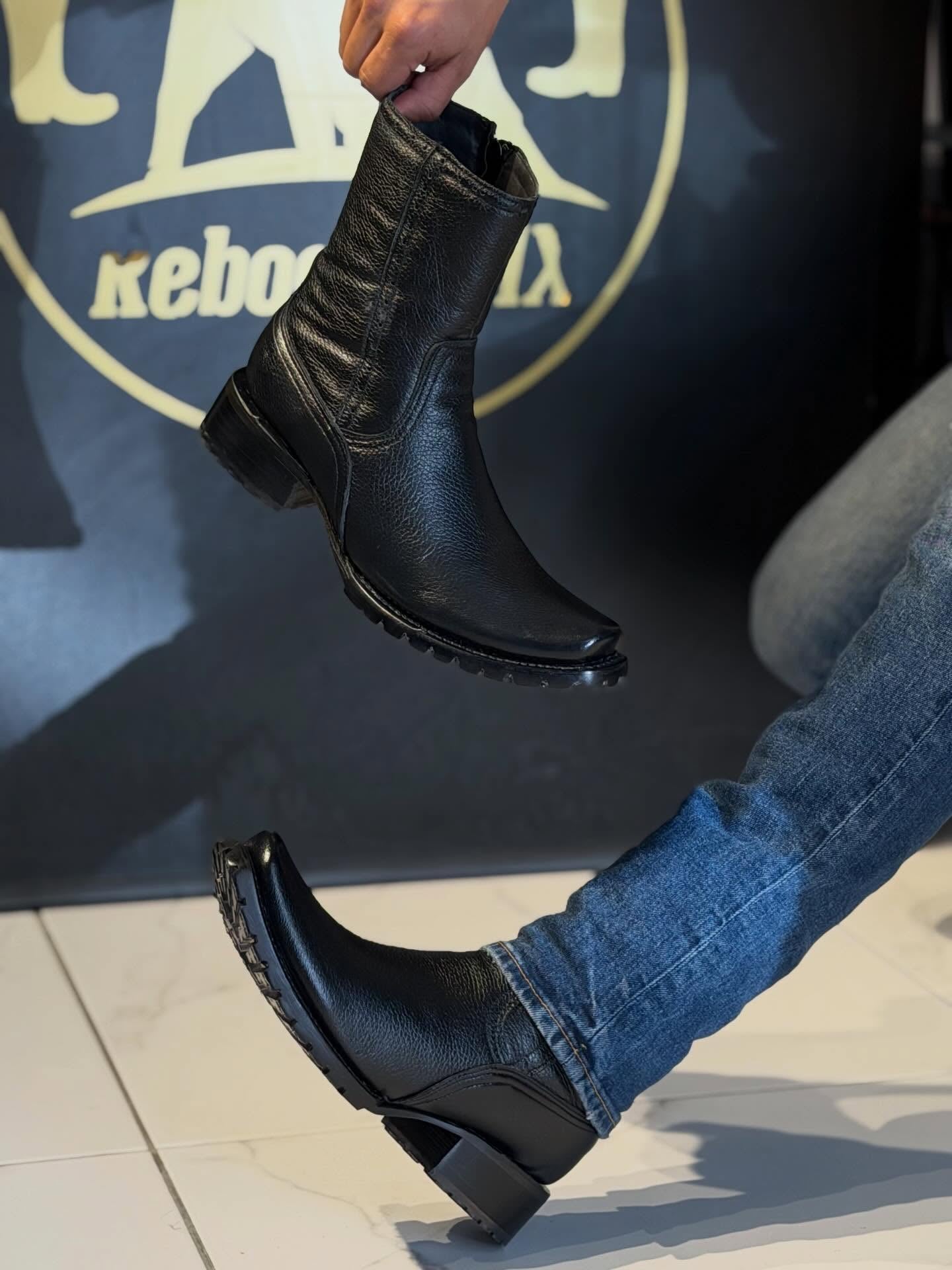 Handcrafted Leather Western Ankle Boots