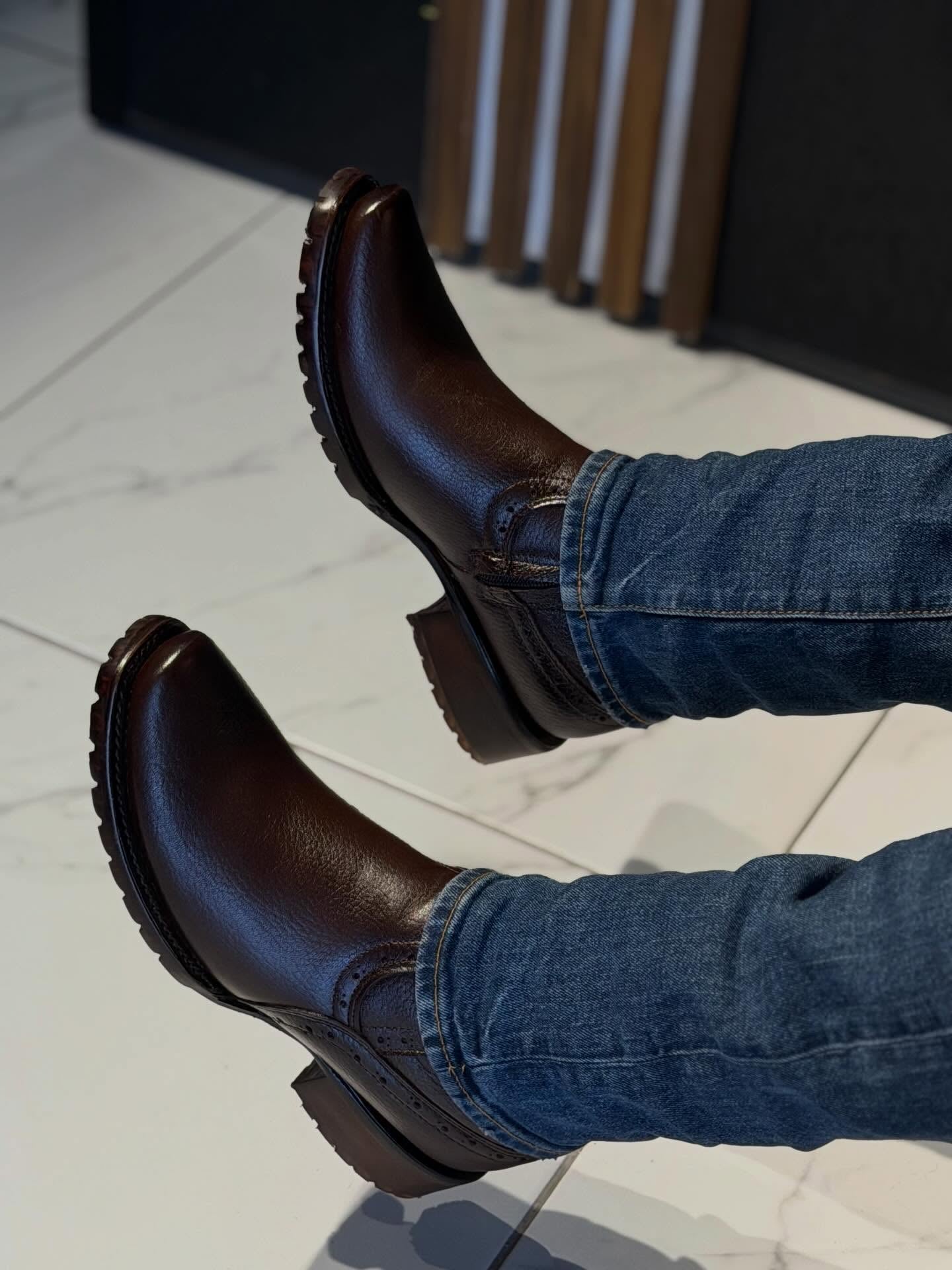 Handcrafted Leather Western Ankle Boots