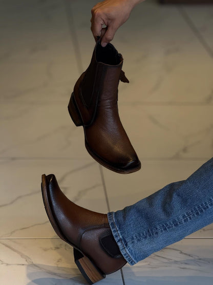 Handcrafted Leather Western Chelsea Boots