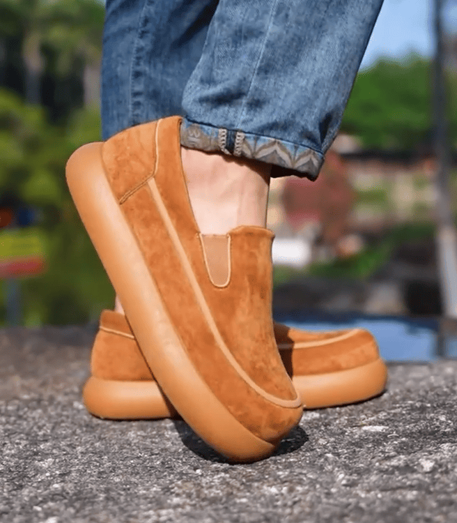Cloud Cushion Suede Slip-On Loafers